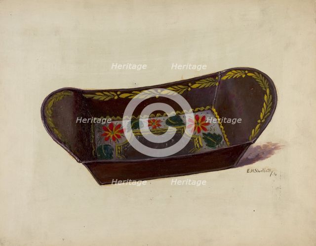 Bread or Apple Tray, 1936. Creator: Eugene Shellady.