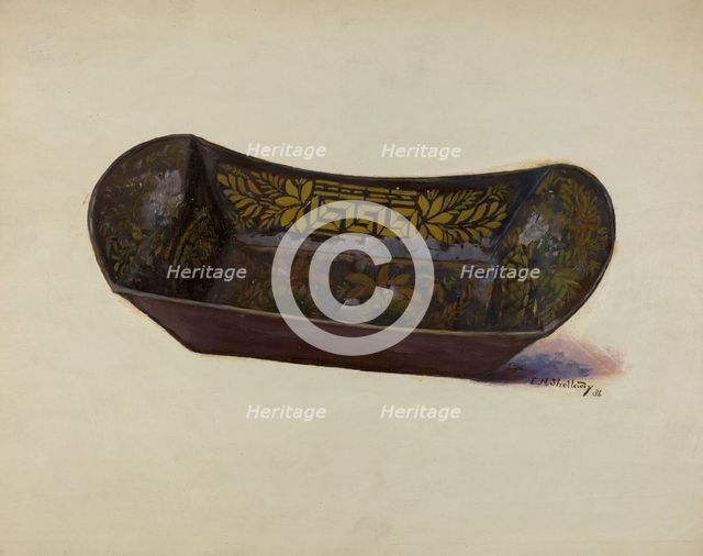 Bread or Apple Tray, 1936. Creator: Eugene Shellady.
