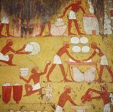 Bread making. From the tomb of Kenamun, Sheikh Abd el-Qurna, 1550-1295 BC. Creator: Ancient Egypt