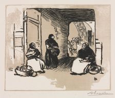 Bread-Sellers , 1889. Creator: Auguste Louis Lepère (French, 1849-1918); Ed. Sagot Editeur/Paris (embossed)