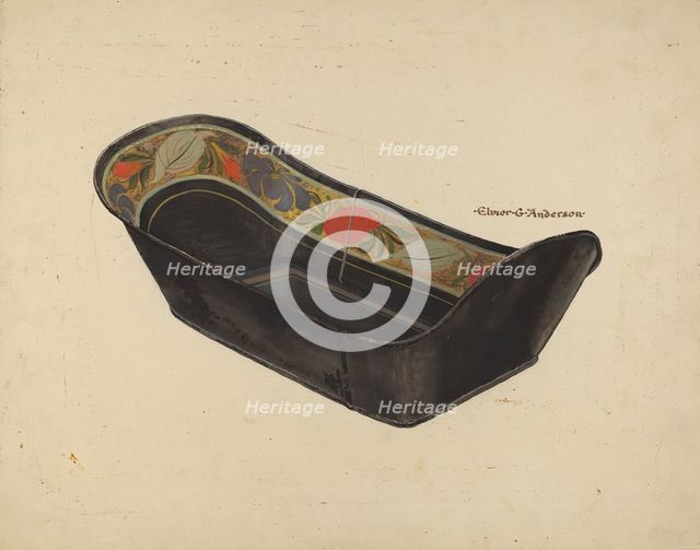 Bread Tray, c. 1937. Creator: Elmer G Anderson.