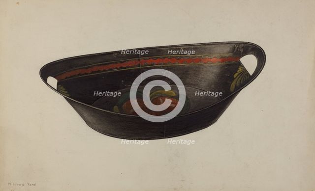 Bread Tray, c. 1938. Creator: Mildred Ford.