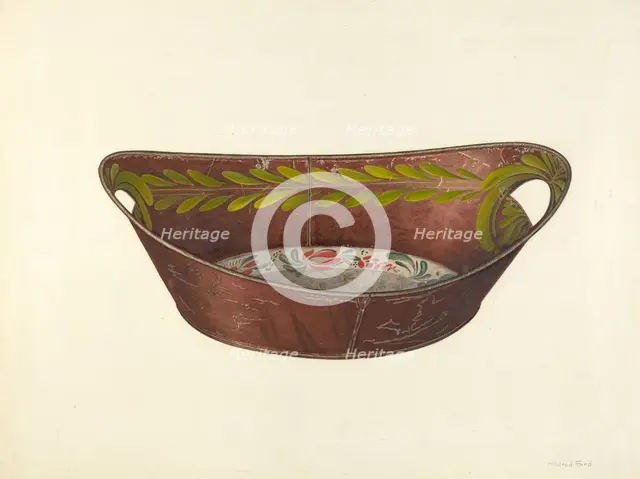 Bread Tray, c. 1941. Creator: Mildred Ford.