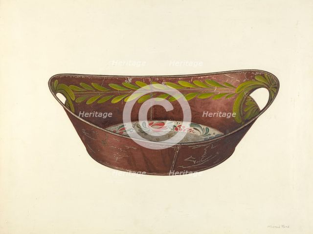 Bread Tray, c. 1941. Creator: Mildred Ford.
