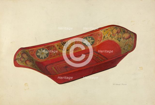 Bread Tray, c. 1941. Creator: Mildred Ford.