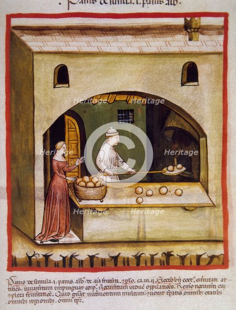 Breadmaking, 14th century.  Creator: Unknown.