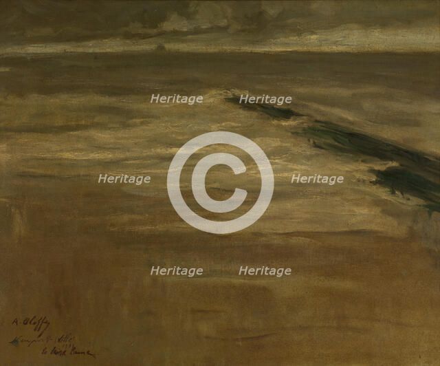 Breakwater at Nieuwpoort, 1901. Creator: Auguste Oleffe.