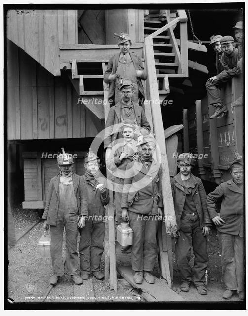 Breaker boys, Woodward Coal Mines, Kingston, Pa., c1900. Creator: Unknown.
