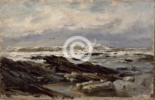 Breakers (Guéthary), c1881. Creator: Carlos de Haes.