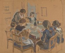 Breakfast, 1915. Creator: Ludvig Find