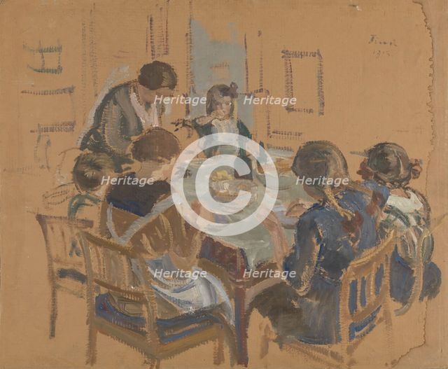 Breakfast, 1915. Creator: Ludvig Find.