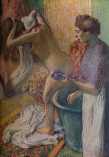 Breakfast after a bath 1883. Artist: Edgar Degas
