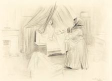 Breakfast (horizontal plate), 1895. Creator: Jean Louis Forain