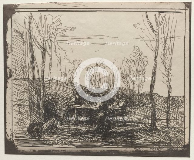 Breakfast in a Glade, original impression 1857, printed in 1921. Creator: Jean Baptiste Camille Corot (French, 1796-1875).