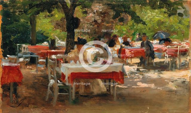 Breakfast in Karlovy Vary, 1895. Creator: Wisinger-Florian, Olga (1844-1926).
