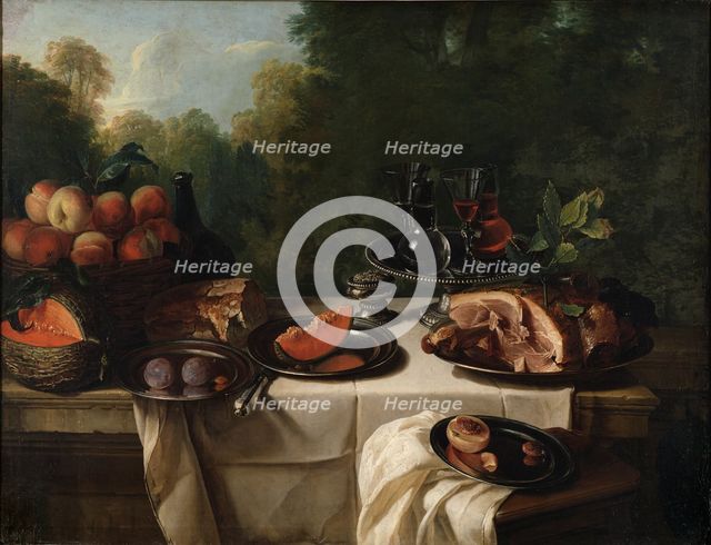 Breakfast Piece with Ham, late 17th-mid-18th century. Creator: Alexandre François Desportes.