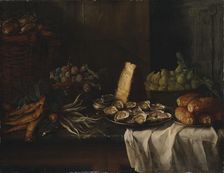 Breakfast Piece with Oysters, 1729. Creator: Alexandre François Desportes