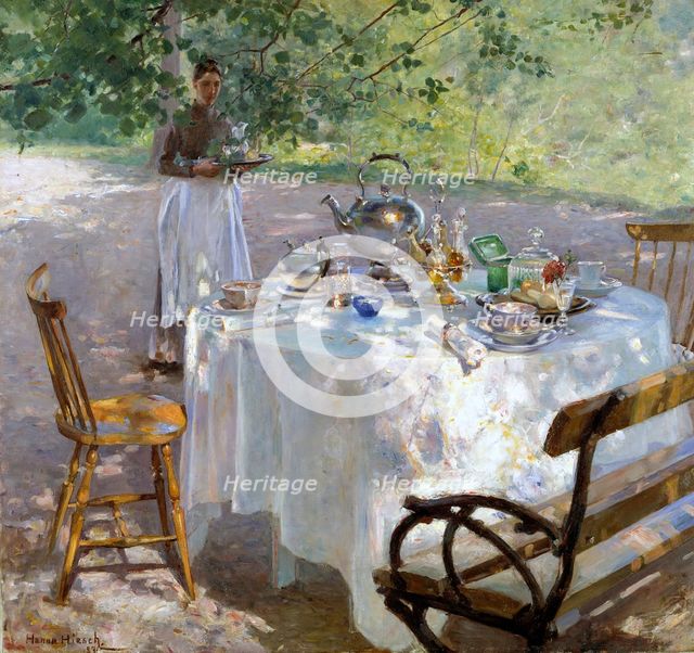 Breakfast-Time, 1887. Creator: Hanna Pauli.