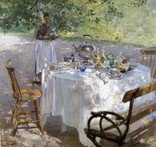 Breakfast-Time, 1887. Creator: Hanna Pauli