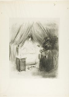 Breakfast (vertical plate), c. 1895. Creator: Jean Louis Forain