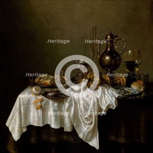 'Breakfast with a Lobster', Dutch painting of 17th century. Artist: Willem Claesz Heda