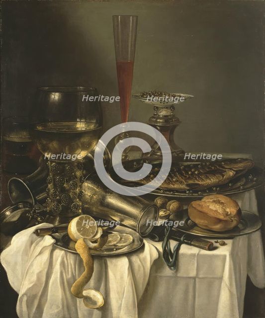 Breakfast with Fish, 1653. Creator: Pieter Claesz.
