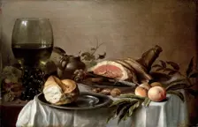 Breakfast with Ham 1647. Artist: Pieter Claesz