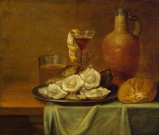 Breakfast with Oysters, 1650. Creator: Jacob Foppens van Es
