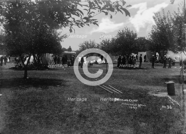 Breaking camp, 1893. Creator: William Cruikshank.