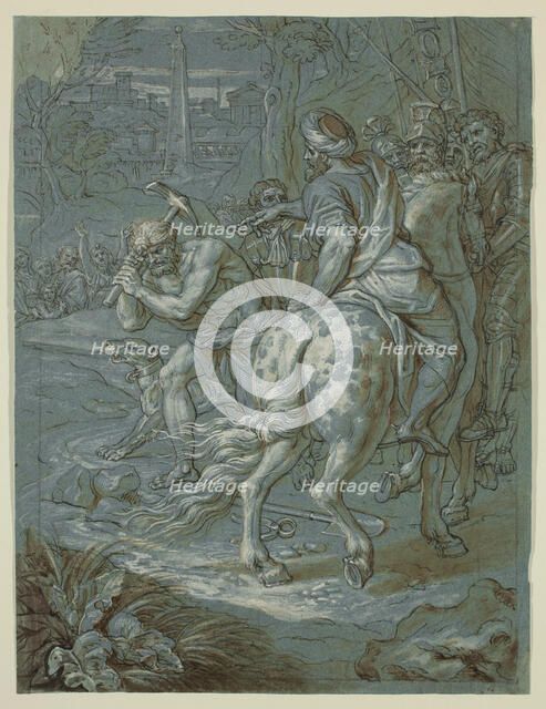 Breaking Ground for the Erection of the Cross, c1680. Creator: Michel Ange Corneille.