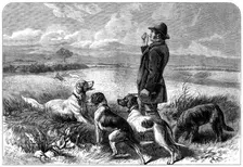 Breaking in pointers and setters, 1873. Creator: William Hollidge