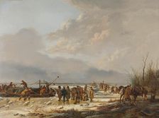 Breaking the Ice on the Karnemelksloot, Naarden, January 1814, 1814-1815. Creator: Pieter Gerardus van Os