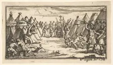 Breaking the Legs (John Beaver, Roman Military Punishments, 1725), after 1725. Creator: William Hogarth