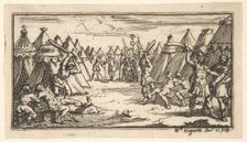 Breaking the Legs (John Beaver, Roman Military Punishments, 1725), after 1725. Creator: William Hogarth