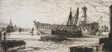 Breaking up of the Agamemnon, 1870. Creator: Francis Seymour Haden
