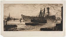 Breaking up of the Agamemnon. Creator: Francis Seymour Haden (British, 1818-1910)