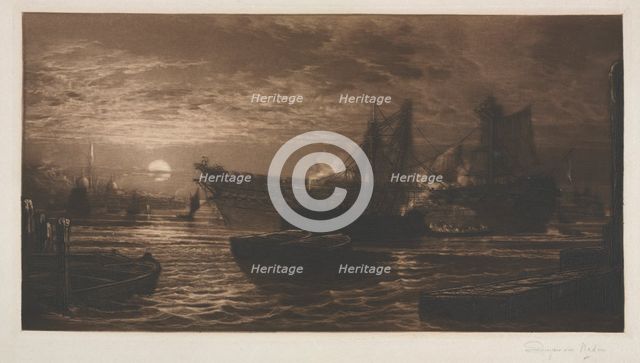 Breaking Up of the Agamemon, No. 11, 1880 and later. Creator: Francis Seymour Haden (British, 1818-1910).
