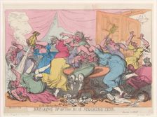 Breaking Up of the Blue Stocking Club, March 1, 1815., March 1, 1815. Creator: Thomas Rowlandson