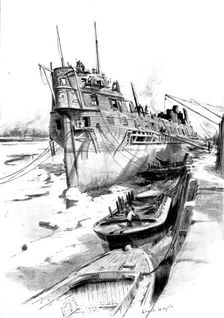 Breaking up the Old "Benbow", 1895. Creator: Unknown