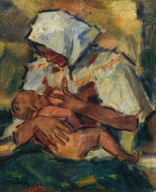 Breast-Feeding, around 1938. Creator: Gustav Mally