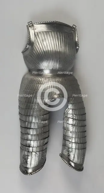 Breastplate with Tassets (Thigh Defenses), Germany, 1520-30 with some modern restoration. Creator: Unknown.