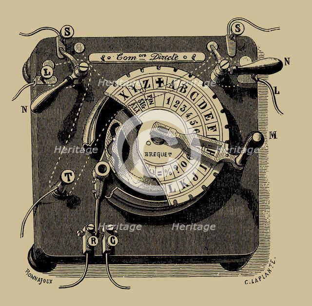 Breguet Dial Telegraph Transmitter, c. 1870. Creator: Anonymous.