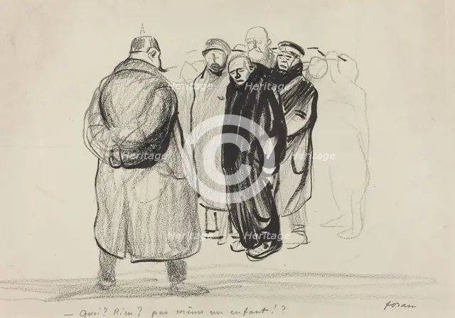 Bredouilles. l'Equipage d'un Zeppelin, probably 1915. Creator: Jean Louis Forain.