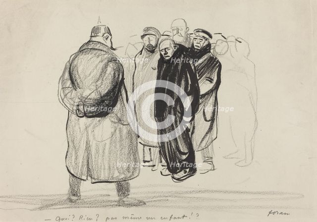 Bredouilles. l'Equipage d'un Zeppelin, probably 1915. Creator: Jean Louis Forain.
