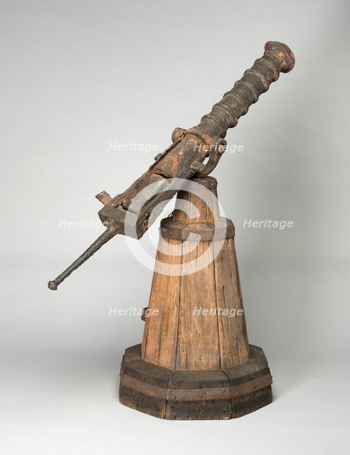Breech-Loading Swivel Gun with Chamber on Stand, Western Europe, early 16th century. Creator: Unknown.
