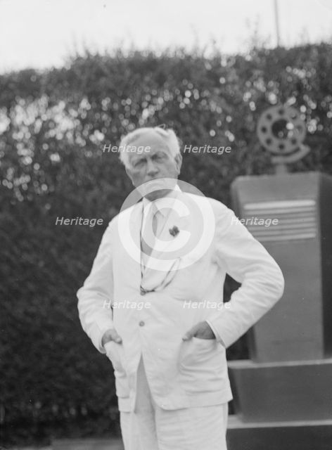 Breese, James, Mr., standing outdoors, 1931 Creator: Arnold Genthe.