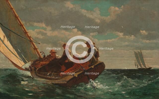 Breezing Up (A Fair Wind), 1873-1876. Creator: Winslow Homer.