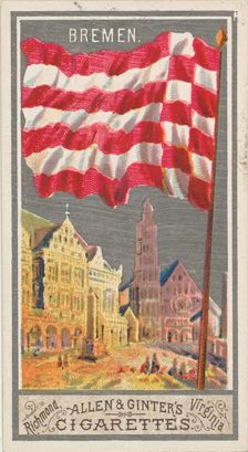 Bremen, from the City Flags series (N6) for Allen & Ginter Cigarettes Brands, 1887. Creator: Allen & Ginter