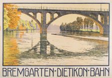 Bremgarten-Dietikon railway line, 1911-1912. Creator: Colombi, Plinio (1873-1951)
