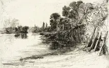 Brentford Ferry, 1864. Creator: Francis Seymour Haden